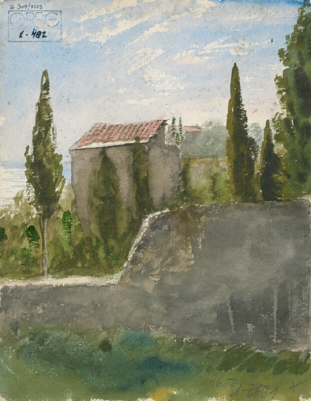 Ladislav Mednyánszky – Štúdia kaštieľa 