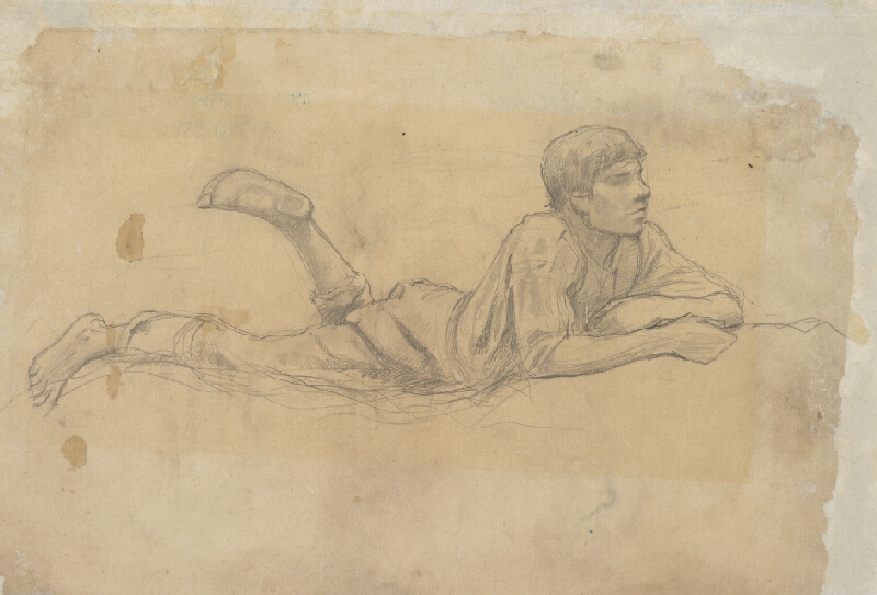 Ladislav Mednyánszky – Štúdia ležiaceho chlapca 