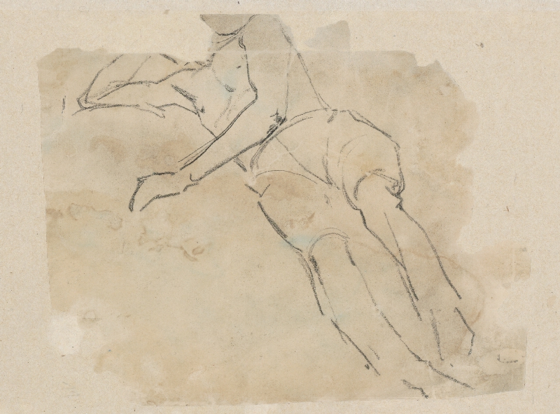 Ladislav Mednyánszky – Štúdia pololežiaceho chlapca 