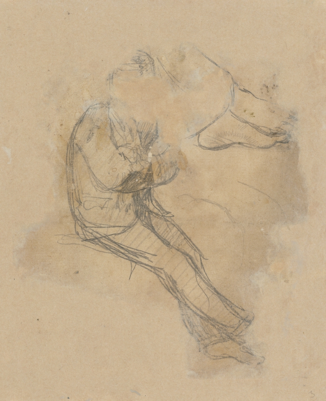 Ladislav Mednyánszky – Štúdia sediaceho a chodidla 