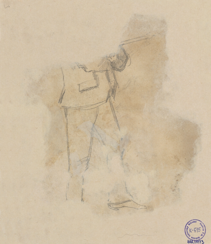 Ladislav Mednyánszky – Štúdia sediaceho a chodidla 