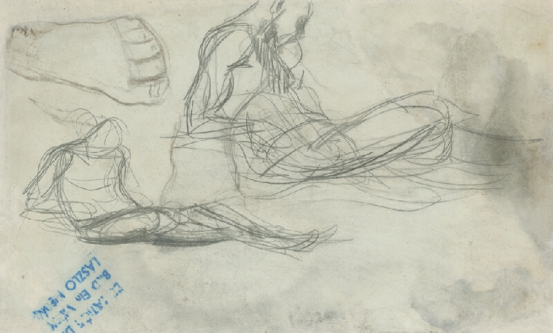 Ladislav Mednyánszky – Štúdia postavy s rukami za chrbátom 