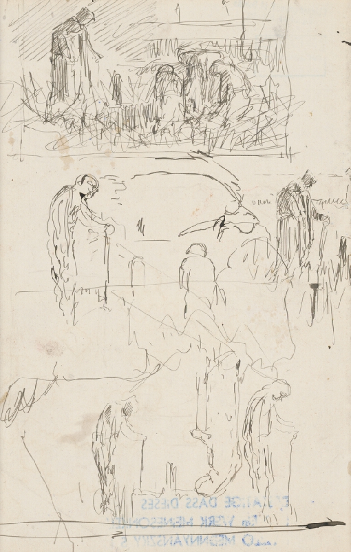 Ladislav Mednyánszky – Štúdia postáv nad hrobom 