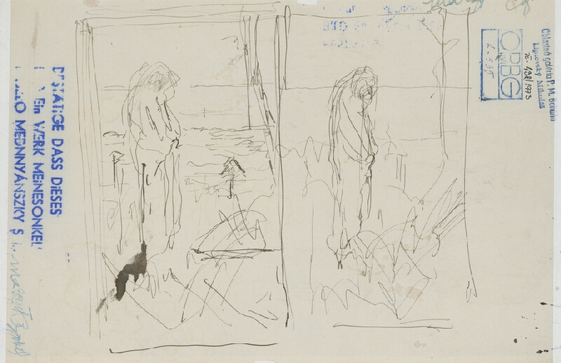 Ladislav Mednyánszky – Štúdia postáv nad hrobom 