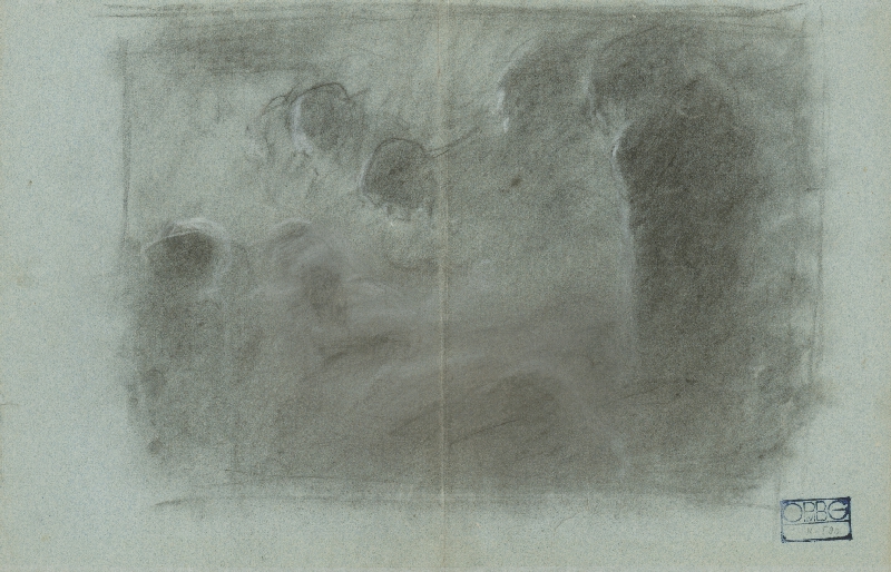 Ladislav Mednyánszky – Štúdia postáv nad lôžkom 