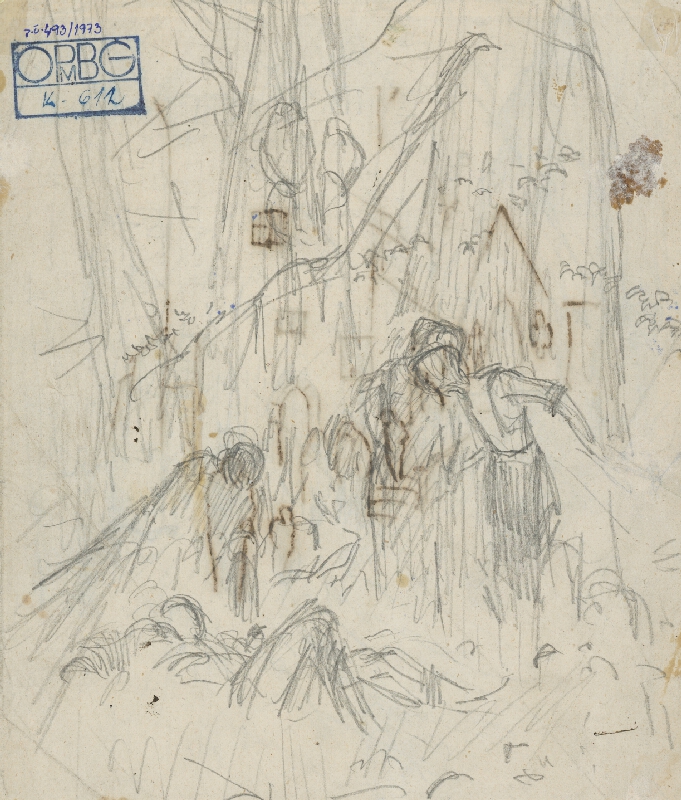 Ladislav Mednyánszky – Pred kostolom 