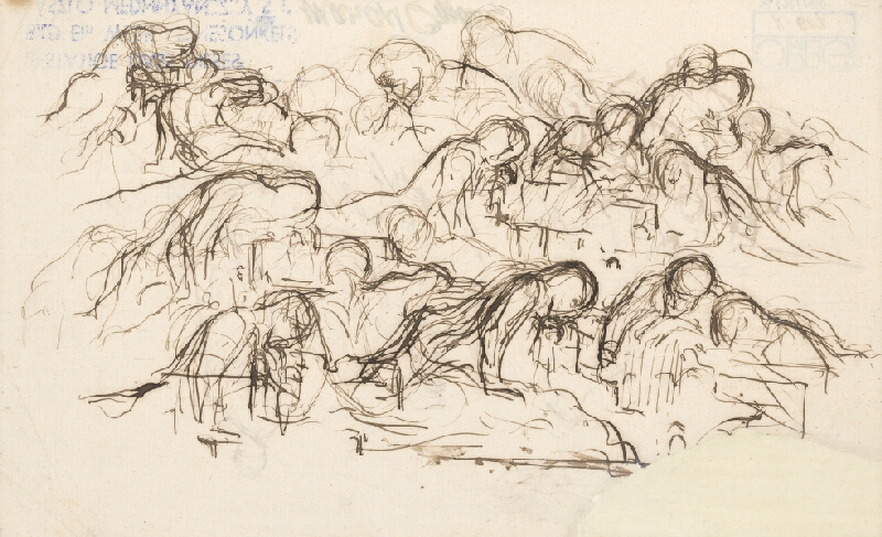 Ladislav Mednyánszky – Štúdia klaňajúcich sa 