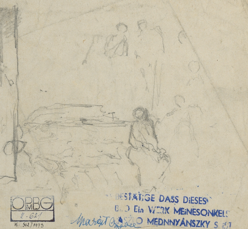 Ladislav Mednyánszky – Štúdia sediacej 