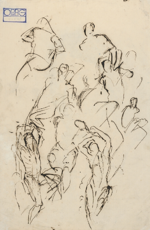 Ladislav Mednyánszky – Štúdia hlavy gorala 