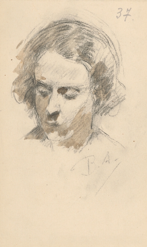 Andor Borúth – Náčrt hlavy ženy 