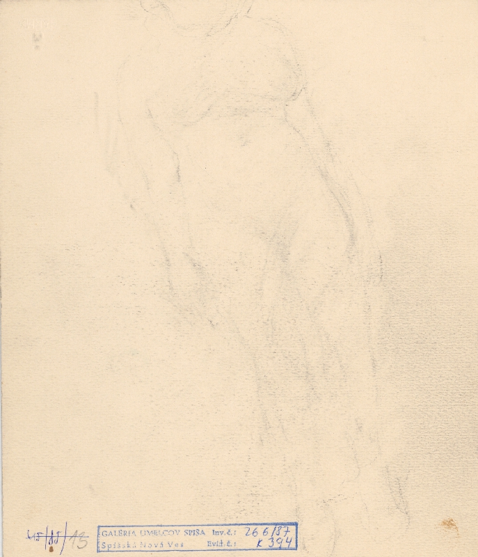 Andor Borúth – Kresba - ženský akt 