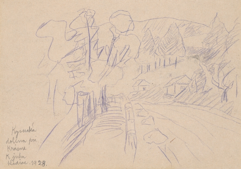 Jozef Hanula – Štúdia krajiny, 1928, Galéria umelcov Spiša