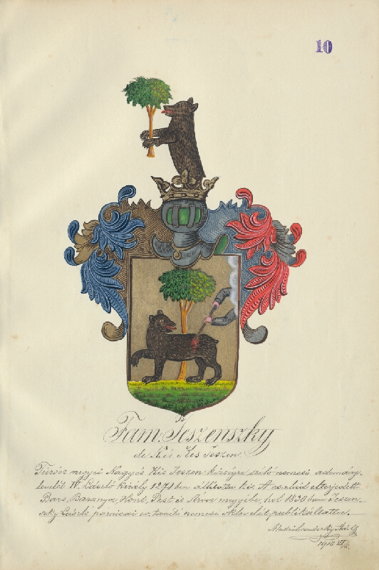 Adolf Medzihradský – Erb rodiny Jesenskej 