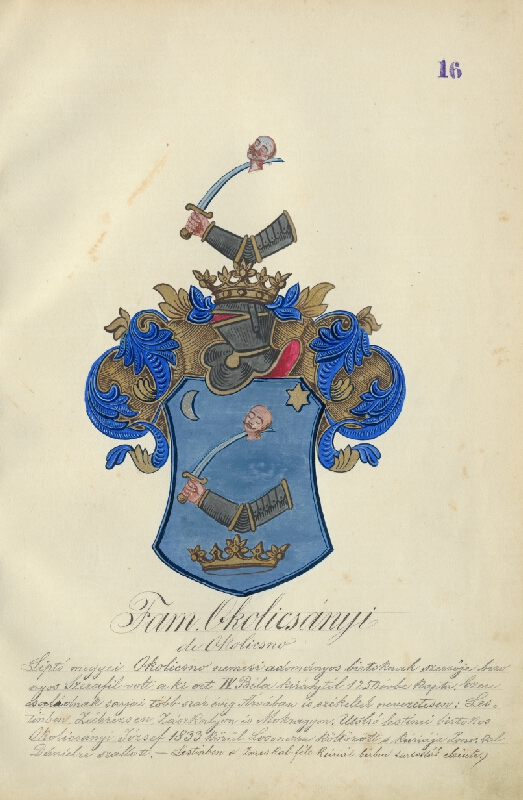 Adolf Medzihradský – Erb rodiny Okolicsányiovcov 