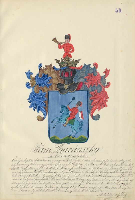 Adolf Medzihradský – Erb rodiny Turánskej 