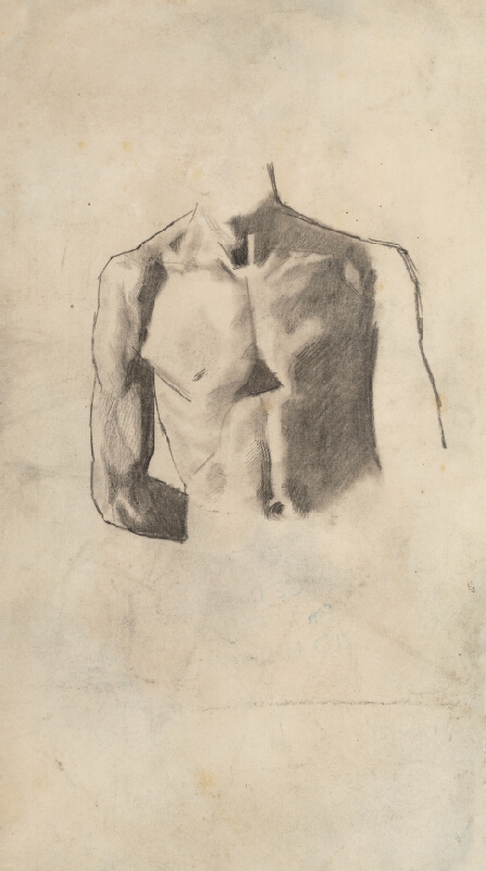 Ladislav Mednyánszky – Poprsie muža - štúdia 