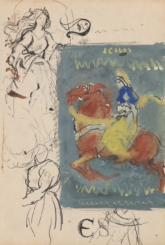 Ján Novák – Povesti č. 24 - štúdia k ilustrácii  