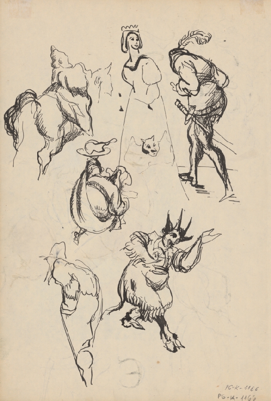 Ján Novák – Povesti č. 24 - štúdia k ilustrácii  