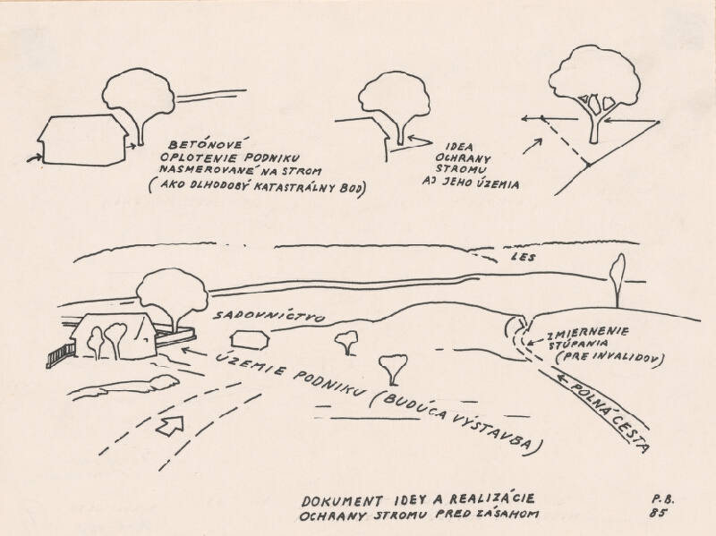 Peter Bartoš – Ochrana stromu, 1985, Považská galéria umenia 