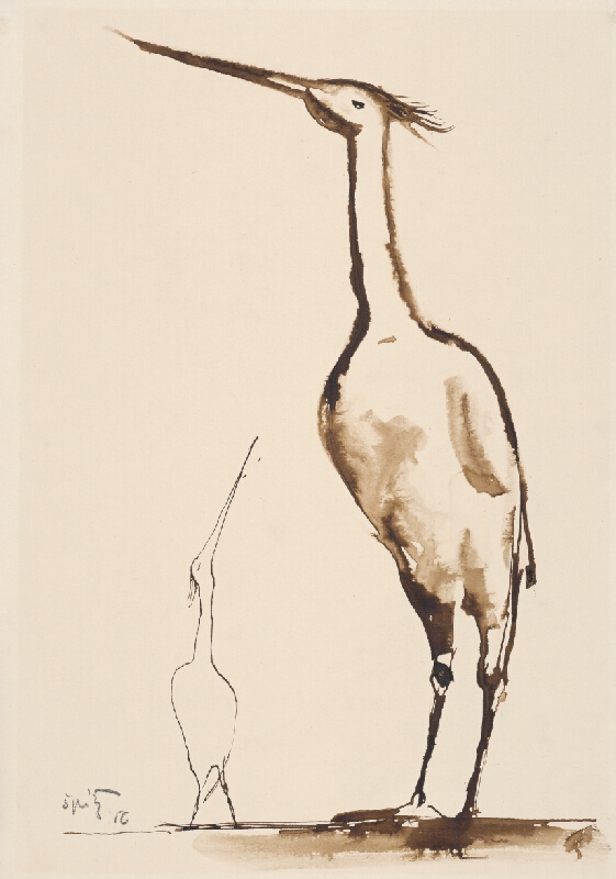 Ernest Špitz – Vodní vtáci, 1956, Stredoslovenská galéria 