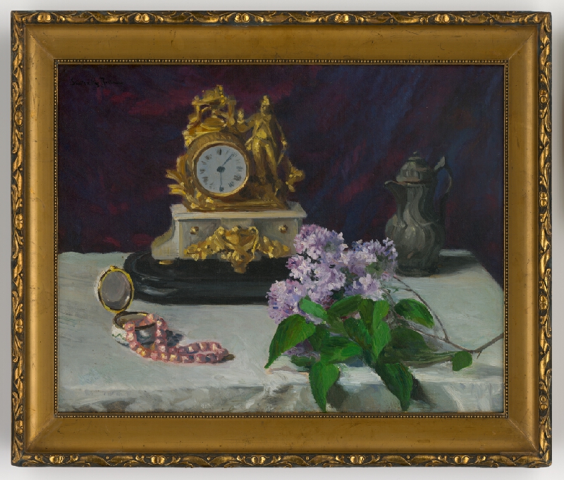 Karola Skutecká – Zátišie s hodinami 