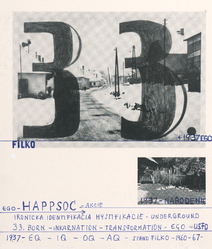 Stanislav Filko – 1960-64 – HAPPSOC – I. STANO FILKO – ANTIHAPPENING / EGO – HAPPSOC – AKCIE (časť názvu) 