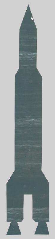 Stanislav Filko – Bez uvedenia názvu (šablóna rakety pre Mapy sveta a Európy)   