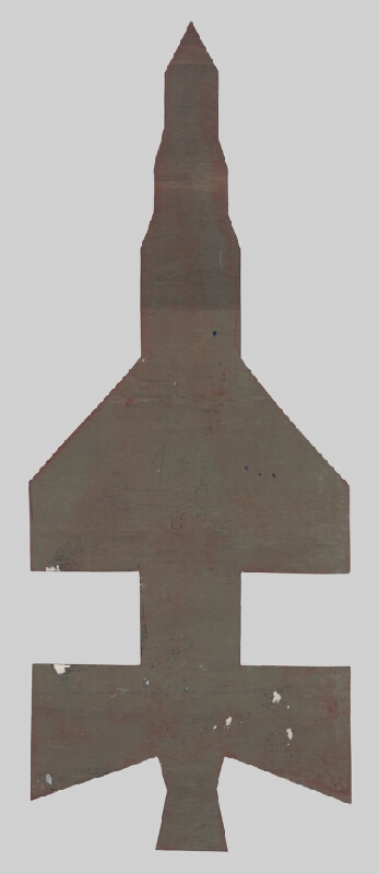 Stanislav Filko – Bez uvedenia názvu (šablóna rakety pre Mapy sveta a Európy)   