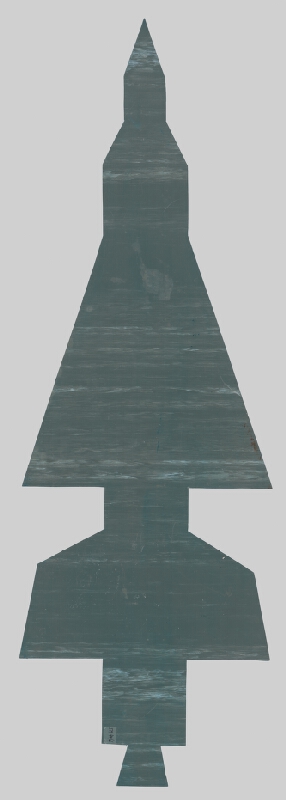 Stanislav Filko – Bez uvedenia názvu (šablóna rakety pre Mapy sveta a Európy)   