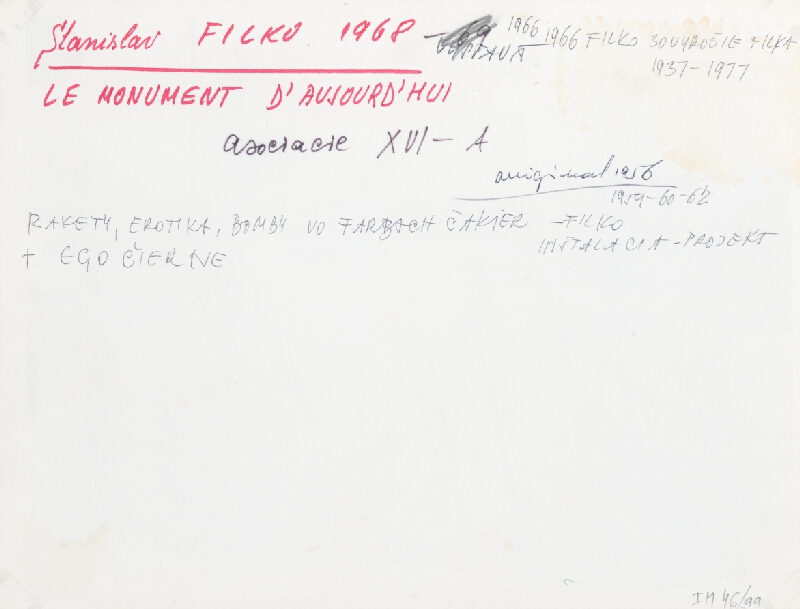 Stanislav Filko – LE MONUMENT D’AUJOURD’HUI, Asociacie XVI – A  
