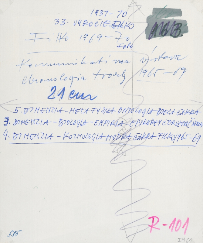 Stanislav Filko – Komunikatívna výstava – Chronológia tvorby 1965 – 69 