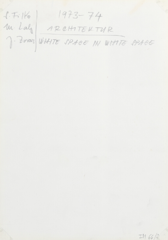 Stanislav Filko, Miloš Laky, Ján Zavarský – ARCHITEKTUR  –WHITE SPACE IN WHITE SPACE    