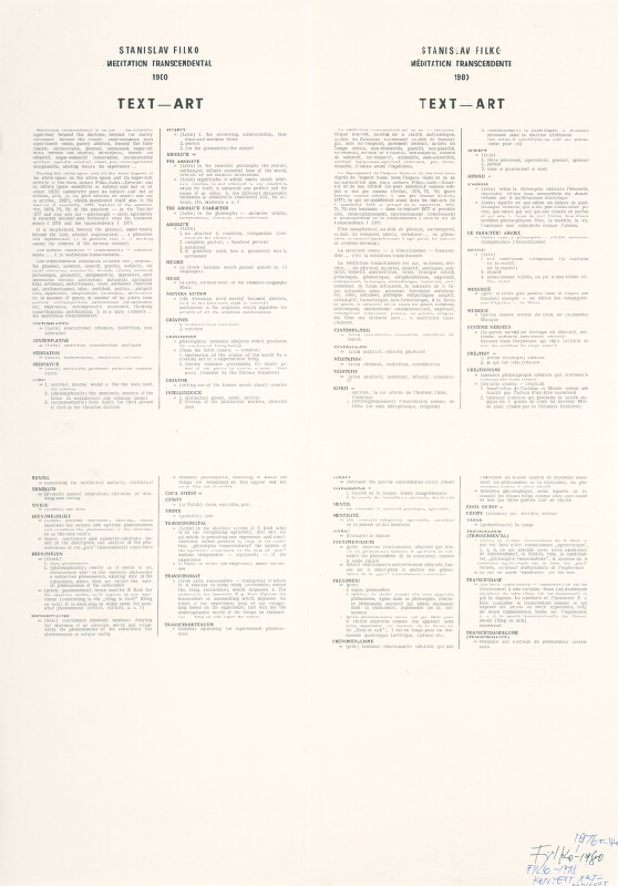 Stanislav Filko – Stanislav Filko: Transcendentálna meditácia – TEXT ART   