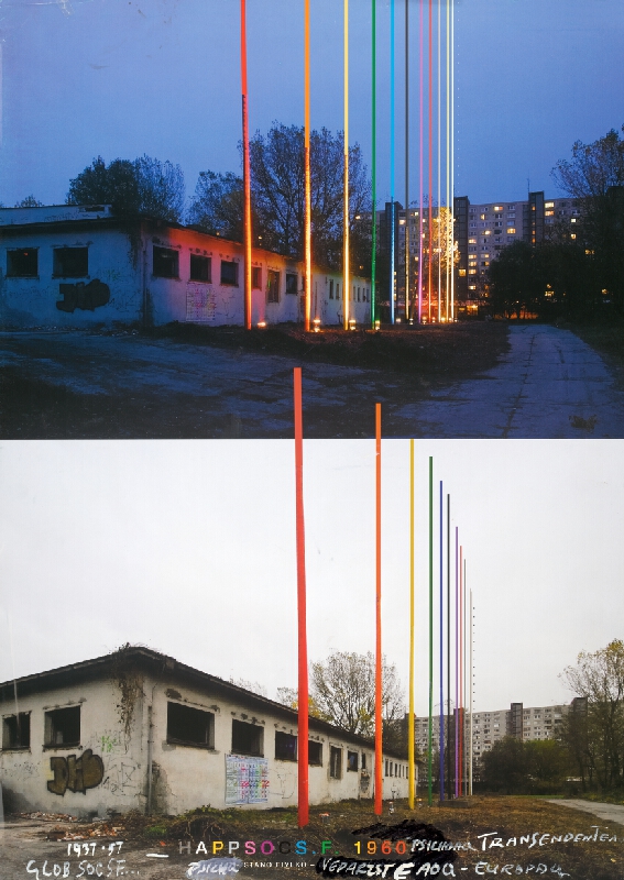 Stanislav Filko – RETROOQS.F. (plagátový projeketart k projektu 12 farieb skutočnosti – RETRQ = HAPPSOCSF,  Bratislava, Petržalka) 