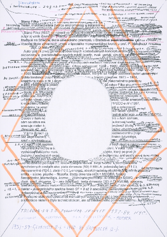 Stanislav Filko – TRIADAQ – 5.4.3.D. PYRAMIDAQ – SFINGSF 1937 – 84. NYC. (časť názvu)  