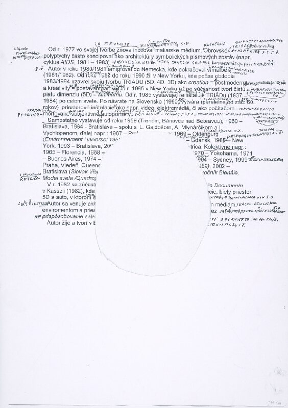 Stanislav Filko – TRIADAQ – 5.4.3.D. PYRAMIDAQ – SFINGSF 1937 – 84. NYC. (časť názvu)  