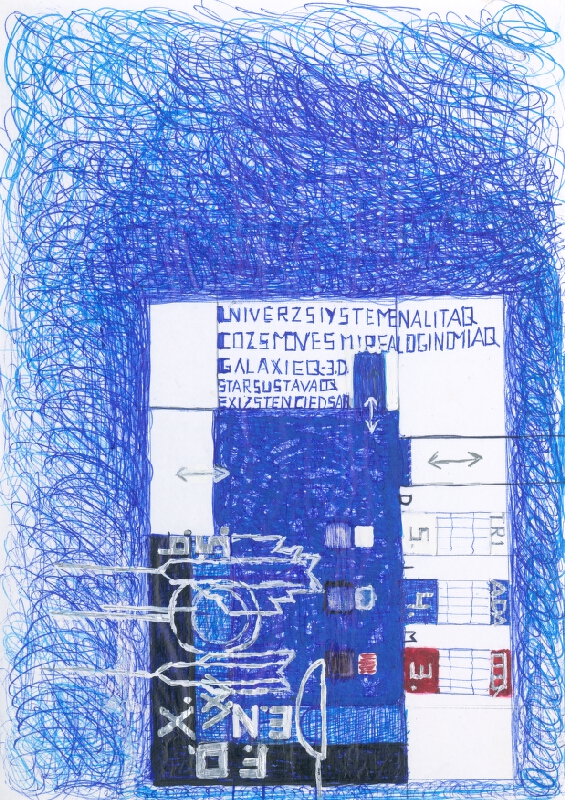 Stanislav Filko – Bez uvedenia názvu (UNIVERZSIYSTEMENALITAQ – COZSMOVESMIREALOGINOMIAQ – GALAXIEQ – 3.D. – STARSUSTAVAOQ – EXIZSTENCIEDSAR)  