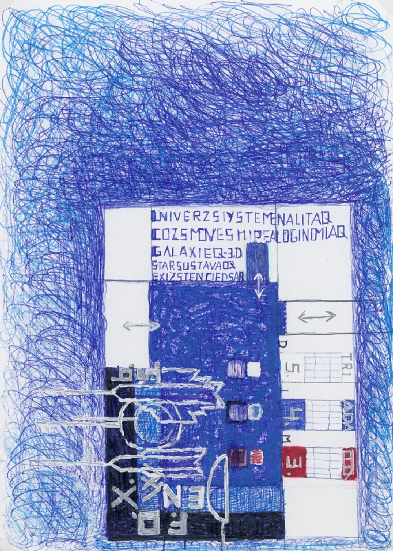 Stanislav Filko – Bez uvedenia názvu (UNIVERZSIYSTEMENALITAQ – COZSMOVESMIREALOGINOMIAQ – GALAXIEQ – 3.D. – STARSUSTAVAOQ – EXIZSTENCIEDSAR)  