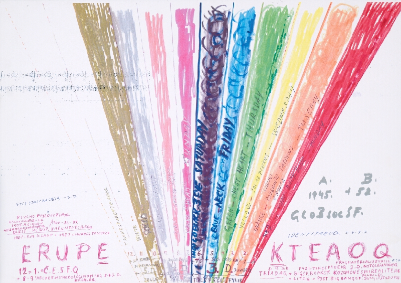 Stanislav Filko – Bez uvedenia názvu (ERUPEKTEAOQ/IRONICKEIQ – IDENTIFIKACIEQ – MYSTIFIKACIEQ – FARIZEJOV – TEATRSF. POLITIKSF.)  