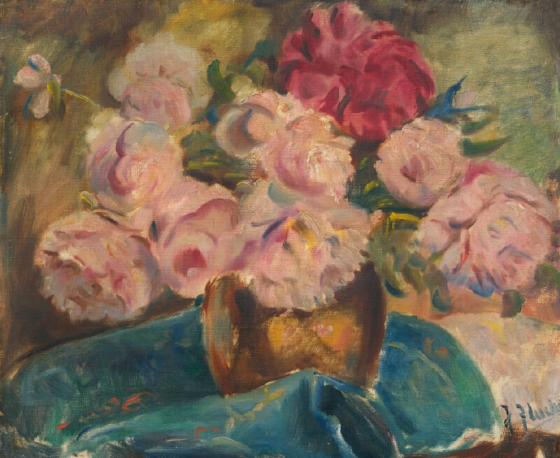 Július Flache – Zátišie kvetov 