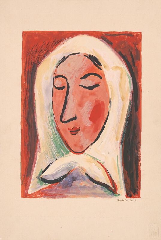 Mikuláš Galanda – Hlava ženy v šatke 