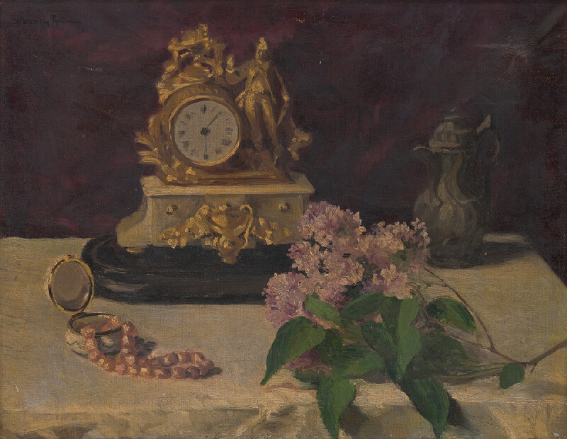 Karola Skutecká – Zátišie s hodinami 