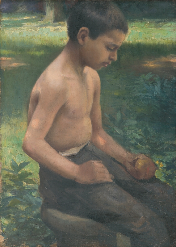 Maximilián Kurth – Štúdia chlapca s jablkom 
