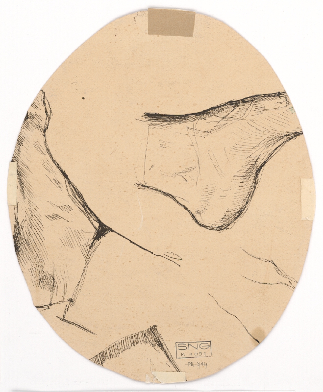 Ladislav Mednyánszky – Štúdia sediaceho chlapca 