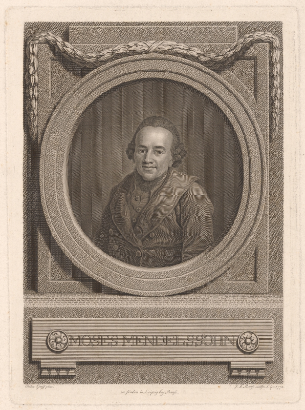 Johann Friedrich Bause, Anton Graff – Portrét M. Mendelssohna 