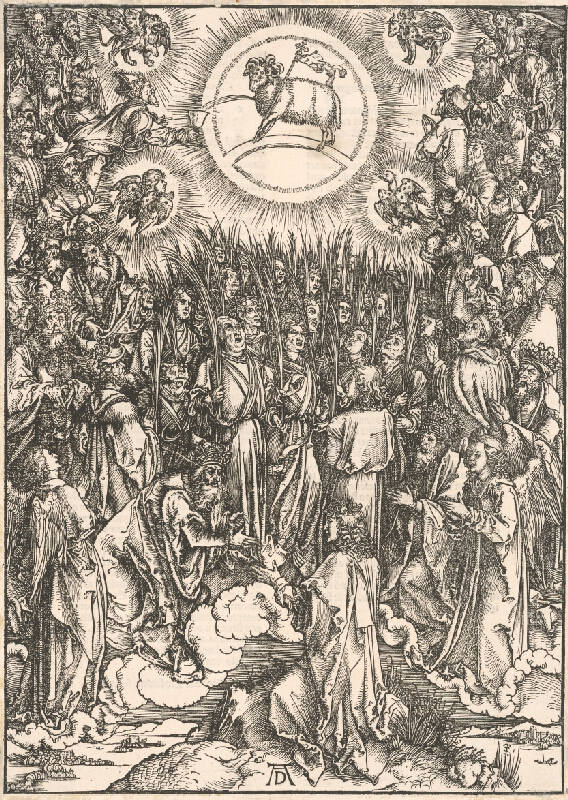 Albrecht Dürer – Chválospev vyvolených na nebesiach 