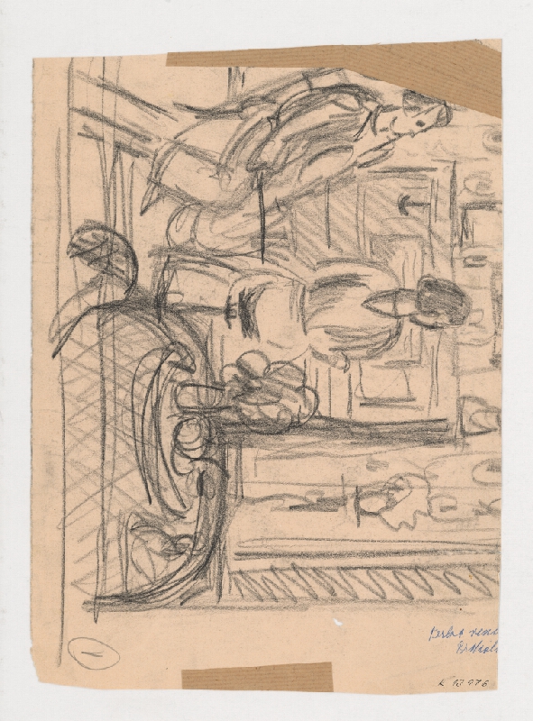 Eugen Nevan – Sediaci ženský akt na pohovke 