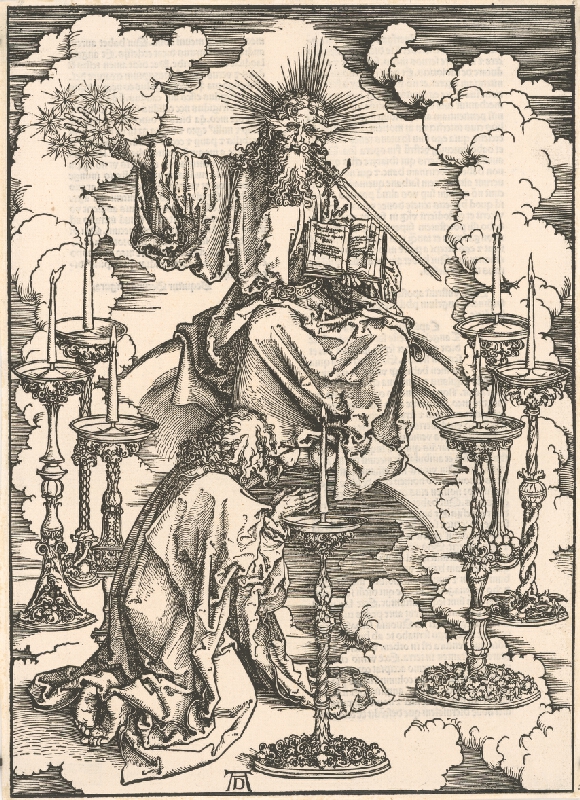 Albrecht Dürer – Sv.Ján pozorujúci 7 svietnikov 