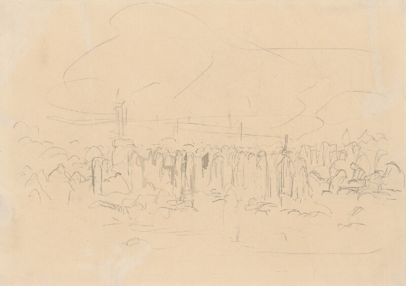 Ladislav Mednyánszky – Sketch for the Composition Market in Szolnok  