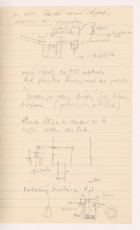 Vladimír Dedeček – Vysoká škola poľnohospodárska v Nitre. Skicár. Dvadsiaty deviaty list. 